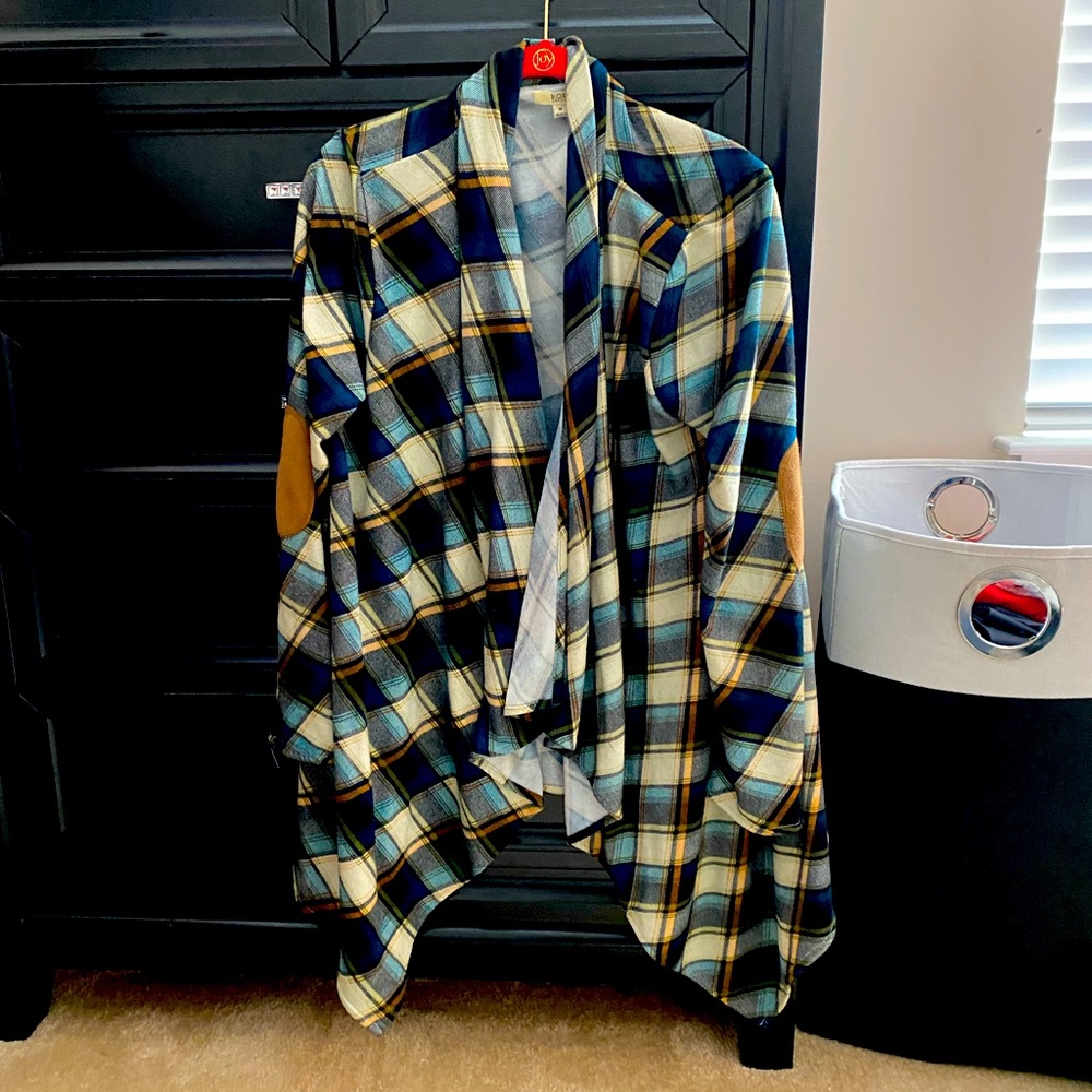 Plaid, Medium, Kori America Cardigan